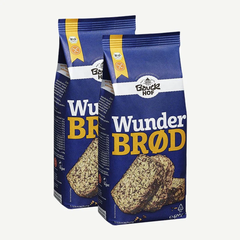 Bauckhof Bio Wunderbrød Haferflockenbrot, Backmischung