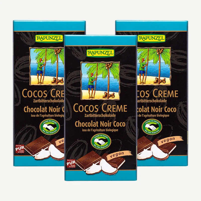 RAPUNZEL Bio Cocos Creme Zartbitter Schokolade - Image 2