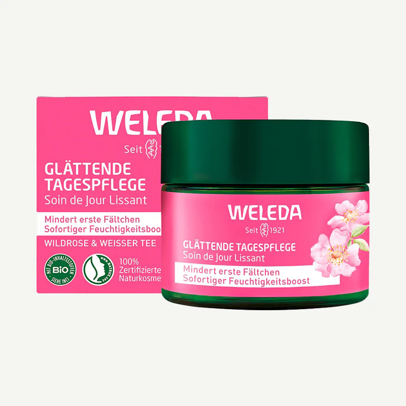 Weleda Glättende Tagespflege Wildrose & weißer Tee
